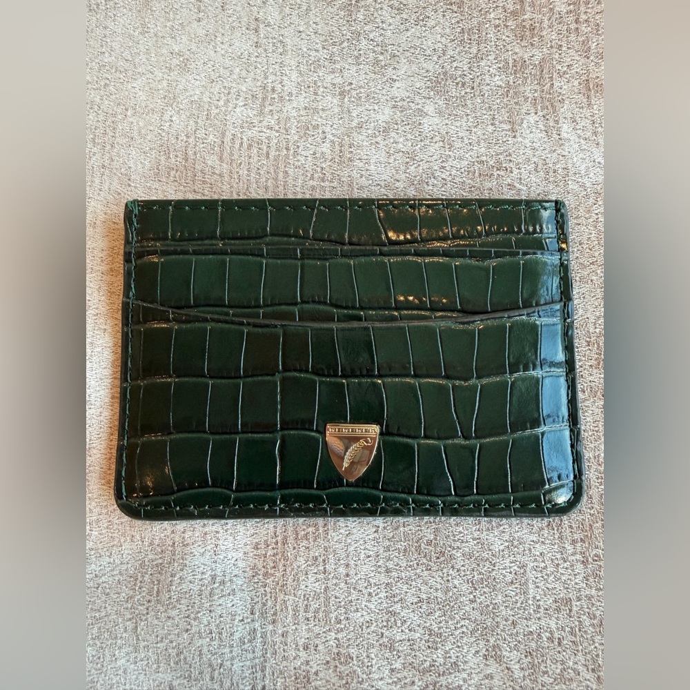 Aspinal of London Croc Embossed Card Holder - Picture 3 of 8